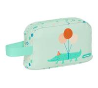 Safta PRESCUCOLAR Fiesta - Porta colazione termica, termo, portatodo, qualità e massima resistenza, porta cibo, ricreazione, 21,5 x 6,5 x 12 cm, Verde, M, Casual