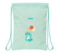 Safta PRESCUCOLAR Fiesta - Zaino a sacco piatto Junior, ideale per bambini di diverse età, comodo e versatile, qualità e resistenza, 26 x 34 cm, Verde, M, Casual