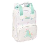 SAFTA PRESCUCOLAR UNICORNIO - Zaino per bambini, adattabile con manici, tessuto riciclabile, ideale per bambini di diverse età, confortevole e versatile, qualità e resistenza, 20 x 8 x 28 cm