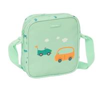 Safta PRESCUOLA AUTO - Borsa a tracolla piccola, borsa per bambini, ideale per bambini dai 5 ai 14 anni, comoda e versatile, qualità e resistenza, 16 x 4 x 18 cm, colore verde acqua, verde acqua,