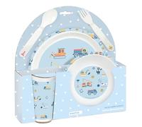 SAFTA PRESCUOLA GRUAS - Set di piatti e posate, pacchetto, piatto, posate, bambino, iniziazione, cibo, comodo e versatile, 26 x 9 x 26 cm