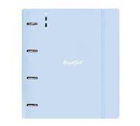 SAFTA | Raccoglitore A4 Blackfit8 Cool, Carpeta Raccoglitore Scolastico 4 Anelli Tondi 35 mm con Ricambio 100 Fogli Quadretti 5x5 90 g/m², PP Foam, Chiusura Elastica e Divisori, Dimensioni 27x4x32 cm