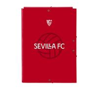 SEVILLA FC - Cartella a fogli con 3 fogli, ideale per bambini di diverse età, comoda e versatile, qualità e resistenza, 26 x 36,5 cm, colore rosso