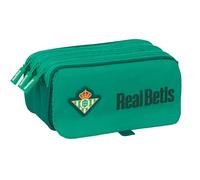 Safta Real Betis – Astuccio triplo riciclato per bambini 21,5 x 8 x 10 cm Verde acqua