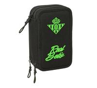 Real Betis Balompe - Astuccio scolastico con 37 utensili inclusi, ideale per bambini dai 5 ai 14 anni, comodo e versatile, qualità e resistenza, 12,5 x 5,5 x 19,5 cm