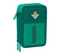 Safta Real Betis Balompe - Astuccio scuola con 37 utili inclusi, astuccio per bambini, ideale per bambini dai 5 ai 14 anni, comodo e versatile, qualità e resistenza, 12,5 x 5,5 x 19,5 cm, verde acqua