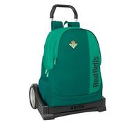 safta Real BETIS BALOMPIÉ - Zaino, schienale ergonomico, con carrello Evolution, ideale per bambini di diverse età, comodo e versatile, qualità e resistenza, 32 x 14 x 43 cm, verde acqua, M, Casual