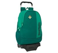 safta Real BETIS - Zaino grande con carrello, ideale per bambini di diverse età, comodo e versatile, qualità e resistenza, 30 x 14 x 43 cm, verde acqua, M, Casual