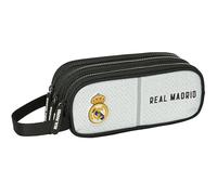 Safta Real Madrid 1ª attrezzatura 24/25 - Astuccio triplo cerniera, astuccio per bambini, ideale per bambini dai 5 ai 14 anni, comodo e versatile, qualità e resistenza, 21 x 7 x 8,5 cm, colore:
