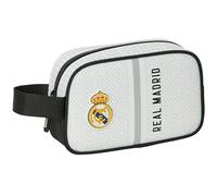 Safta Real Madrid 1ª attrezzatura 24/25 - Borsa per scuola per bambini, piccola, ideale per diverse età, comoda e versatile, qualità e resistenza, 22 x 8 x 13,5 cm, colore: bianco/grigio,