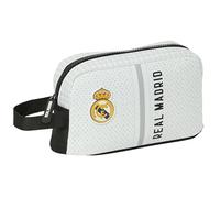 Safta Real Madrid 1ª EQUIPAZIONE 24/25 - Porta Colazioni Termiche, Portatutto, Qualità e Massima Resistenza, Porta Cibo, Ricreo, 21,5 x 6,5 x 12 cm, Colore Bianco/Grigio, bianco/grigio, Estándar,