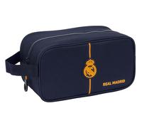 Safta Real Madrid 2ª equipaggiamento 24/25 - Scarpiera media, multiuso, portatodo, sport, extrascolari, calcio, comodo e versatile, 29 x 14 x 15 cm, colore blu marino, Blu navy, Estándar, Casual