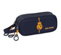 Safta Real Madrid, 24/25, astuccio triplo cerniera, astuccio per bambini, ideale per bambini dai 5 ai 14 anni, comodo e versatile, qualità e resistenza, 21 x 7 x 8,5 cm, colore blu marino, Blu navy,