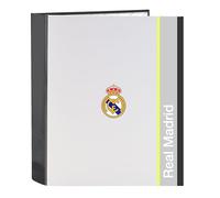 safta REAL MADRID 25/26 KIT - Cartella portadocumenti a 4 anelli, ideale per bambini di diverse età, comoda e versatile, qualità e resistenza, 27x6x33 cm