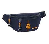 Safta Real Madrid 2a EQUIPAZIONE 24/25 - Marsupio con tasca esterna, ideale per giovani e bambini di diverse età, comodo e versatile, qualità e resistenza, 23 x 9 x 12 cm, colore blu marino, Blu navy,