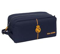 Safta Real Madrid 2ª equipaggiamento 24/25 - Scarpiera media, multiuso, portatodo, sport, extrascolari, calcio, comodo e versatile, 34 x 18 x 15 cm, colore blu marino, Blu navy, Estándar, Casual