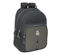 Safta Real Madrid, 32 x 15 x 42 cm, zaino scolastico per bambini, ideale per bambini di diverse età, comodo e versatile, qualità e resistenza, 32 x 15 x 42 cm, grigio, M, Casual