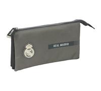 safta Real Madrid, 3a squadra, 24/25, astuccio triplo, astuccio per bambini, ideale per bambini in età scolastica, comodo e versatile, qualità e resistenza, 22 x 3 x 12 cm, grigio, M, Casual