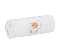 safta Real Madrid, astuccio rotondo da scuola, ideale per bambini dai 5 ai 14 anni, comodo e versatile, qualità e resistenza, 20 x 7 cm