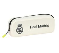 safta Real Madrid Attrezzature 25/26 - Astuccio quadrato in silicone, astuccio per bambini, ideale per bambini in età scolastica, comodo e versatile, qualità e resistenza, 18,5 x 5,5 x 7,5 cm, bianco