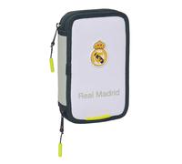 Safta Real Madrid Attrezzature 25/26 - Astuccio scolastico per bambini, con 29 utensili inclusi, ideale per bambini da 5 a 14 anni, comodo e versatile, qualità e resistenza, 12,5 x 4 x 19,5 cm, bianco