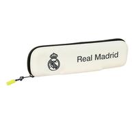 safta Real Madrid Attrezzature 25/26 - Astuccio stretto in silicone, astuccio per bambini, ideale per bambini in età scolastica, comodo e versatile, qualità e resistenza, 20 x 2 x 5,5 cm, bianco, M