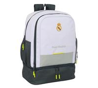 safta Real Madrid Attrezzature 25/26 - Zaino da allenamento, per uso quotidiano, ideale per bambini di diverse età, comodo e versatile, qualità e resistenza, 35 x 24 x 50 cm, bianco, M, Casual