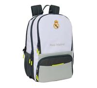 safta Real Madrid Attrezzature 25/26 - Zaino per paddle, zaino sportivo, ideale per diverse età, comodo e versatile, qualità e resistenza, 30 x 17 x 42 cm, bianco, M, Casual