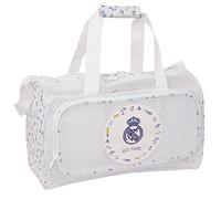 Real Madrid, borsa da spiaggia, zaino, ideale per bambini di diverse età, comoda e versatile, qualità e resistenza, 47 x 27 x 26 cm