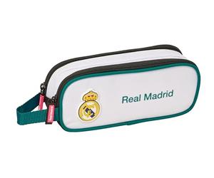 safta Real Madrid EQUIPAZIONE 26/27 - Astuccio doppio per bambini, ideale per bambini in età scolastica, comodo e versatile, qualità e resistenza, 21 x 6 x 8 cm