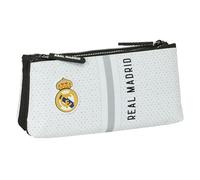 Real Madrid 1ª attrezzatura 24/25 - Beauty case scuola per bambini, con cerniera semplice, ideale per bambini di diverse età, comodo e versatile, qualità e resistenza, 22 x 8 x 10 cm, colore: