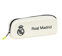 safta Real Madrid Attrezzature 25/26 - Astuccio quadrato in silicone, astuccio per bambini, ideale per bambini in età scolastica, comodo e versatile, qualità e resistenza, 18,5 x 5,5 x 7,5 cm, bianco