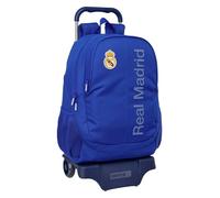 safta Real Madrid - Zaino scuola con carrello, ideale per bambini di diverse età, comodo e versatile, qualità e resistenza, 33 x 15 x 43 cm