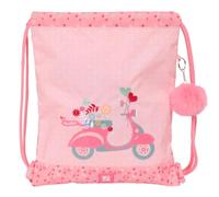 safta Moos Passion - Zaino a sacco piatto, grande, ideale per bambini di diverse età, tessuto riciclabile, comodo e versatile, qualità e resistenza, 35 x 40 cm, multicolore, M, Casual