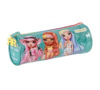 Safta RAINBOW HIGH PARADISE - Astuccio rotondo per scuola, astuccio per bambini, ideale per bambini dai 5 ai 14 anni, comodo e versatile, qualità e resistenza, 20 x 7 cm, colore turchese, turchese,