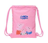 PEPPA PIG BABY PIG - Zaino a sacco piatto Junior, ideale per bambini di diverse età, comodo e versatile, qualità e resistenza, 26 x 34 cm