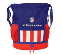 safta | Sacca Sportiva Atlético de Madrid, Zaino Scolastico de Cuerdas con Scomparto Inferiore con Cerniera a 2 Vie, Bolsillo Interior, Dimensioni 34x15x43 cm