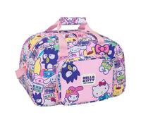 Safta - Sacca sportiva Hello Kitty & Friends, borsa sportiva per la scuola con tracolla regolabile e manico foderato, tasca frontale, cerniera doppia maniglia, misure 40 x 23 x 24 cm