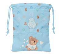 safta | Sacca Sportiva per Bambini Real Madrid Prescolare Azul, Sacchetto per Bambini con Chiusura con Cordino, Leggera e Resistente, Licencia Oficial, para Guardería y Ritorno a Scuola, Estilo Gym B