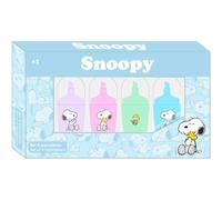 safta | Set da 4 evidenziatori Snoopy, evidenziatori scolastici 4 colori e 4 design diversi, punta fine, inchiostro neon per appunti, ritorno a scuola, Misure 13,2x1,6x7,6 cm