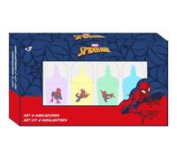 safta | Set da 4 evidenziatori Spider-Man, 4 colori e 4 design diversi, evidenziatori scolastici per il ritorno a scuola, inchiostro neon per sottolineare ed evidenziare, Misure 13,2x1,6x7,6 cm