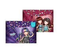 Safta- Set di 2 Buste Pp A4 con Spilla Gorjuss Fairground Fireworks 33 x 24 x 1 cm, Multicolore, 669GJS12