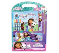 Safta - Set di scrittura Gabby's Dollhouse Confetti, kit di cancelleria scolastica per bambini, 11 pezzi, astuccio in metallo, pennarelli, righello 15 cm, quaderno A4 40 fogli e diario A6, dimensioni