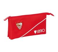 safta SEVILLA FC - Astuccio triplo, astuccio per bambini, ideale per bambini in età scolastica, comodo e versatile, qualità e resistenza, 22 x 3 x 12 cm