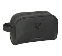 Safta Sevilla FC Business - Beauty case scuola per bambini con manico, beauty case per bambini, facile da pulire, comodo e versatile, qualità e resistenza, 24 x 10 x 15 cm, colore: nero, Nero,