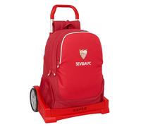 Safta SEVILLA FC - Zaino ergonomico con carrello Evolution, ideale per bambini di diverse età, comodo e versatile, qualità e resistenza, 32 x 14 x 43 cm, rosso, M, Casual