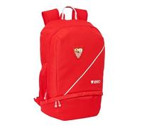 SEVILLA FC - Zaino sportivo con pantofole, zaino ideale per bambini di diverse età, comodo e versatile, qualità e resistenza, 28 x 19 x 51 cm
