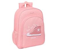 Safta SNEAKER - Zaino scuola per bambini, zaino per bambini, adattabile a carrozzina, ideale per bambini in età scolastica, comodo e versatile, qualità e resistenza, 33 x 14 x 42 cm, colore, rosa