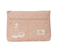 Sophie LA Girafe Cookie - Astuccio grande con doppia cerniera, astuccio per bambini, comodo e versatile, facile da pulire, 23 x 3 x 16 cm, colore: beige, beige, Estándar, Casual