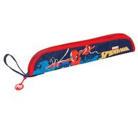 Safta SPIDERMAN NEON - Porta flauti, Portatodo, qualità e massima resistenza, flauto, strumento musicale, 37 x 2 x 8 cm, colore blu marino, Blu navy, Estándar, Casual
